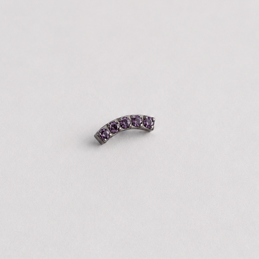 Piercing Mini Curves Roxo - Titânio