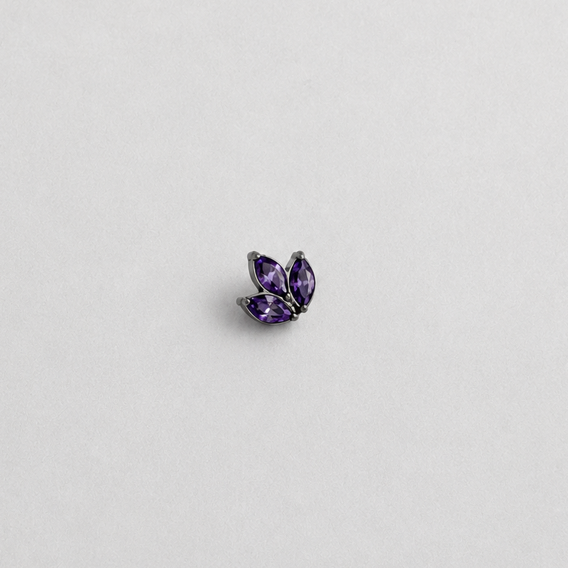 Piercing Lotus Roxo - Titânio