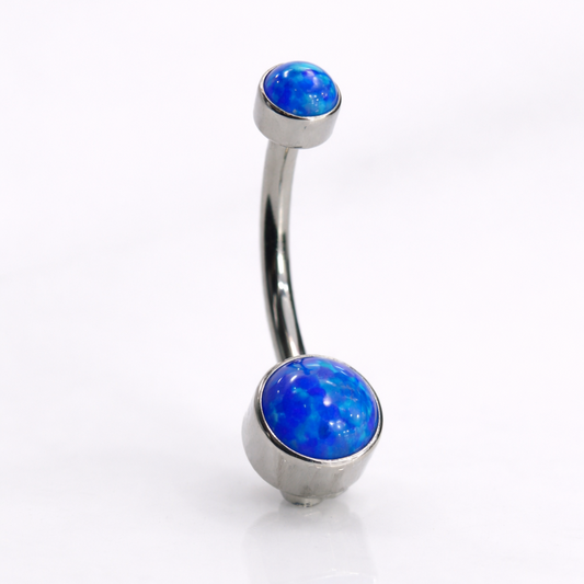Piercing Pure Belly Ametista Azul - Titânio