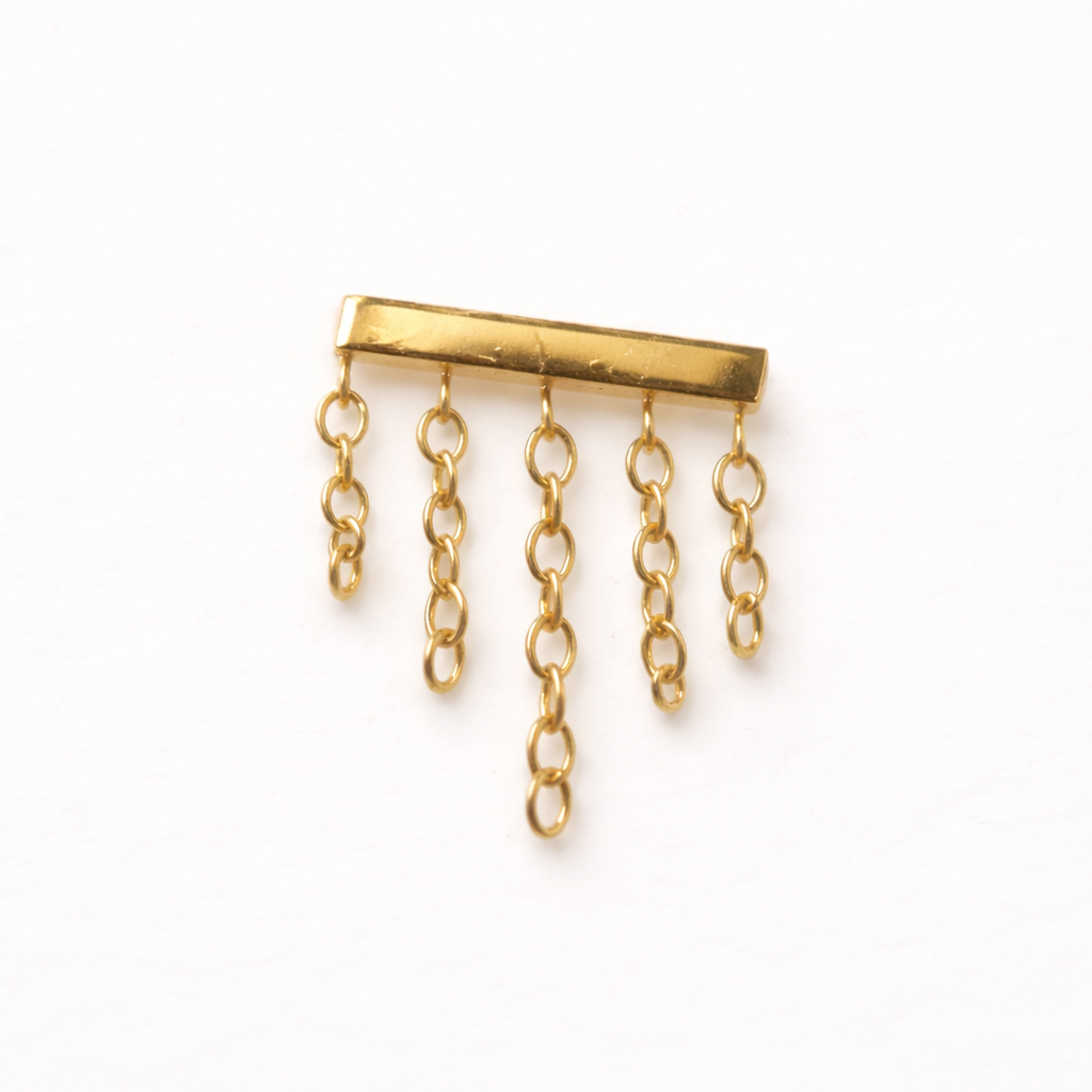 Piercing Elegant Chain PVD Dourado - Titânio