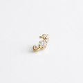 Piercing Seahorse PVD Dourado - Titânio