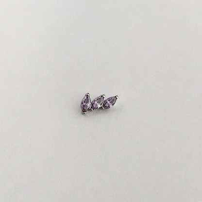 Piercing Tri Navet Roxo - Titânio