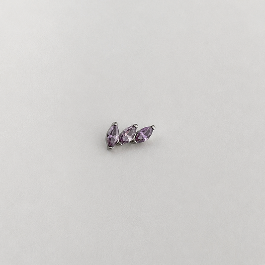 Piercing Tri Navet Roxo - Titânio