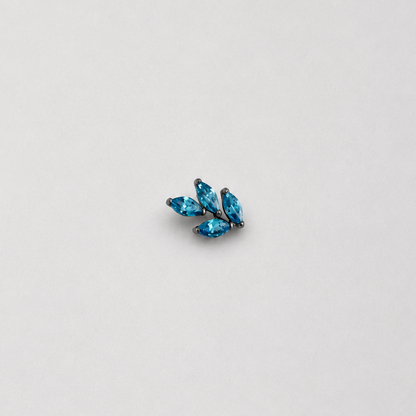 Piercing Branch Azul Sapphire - Titânio