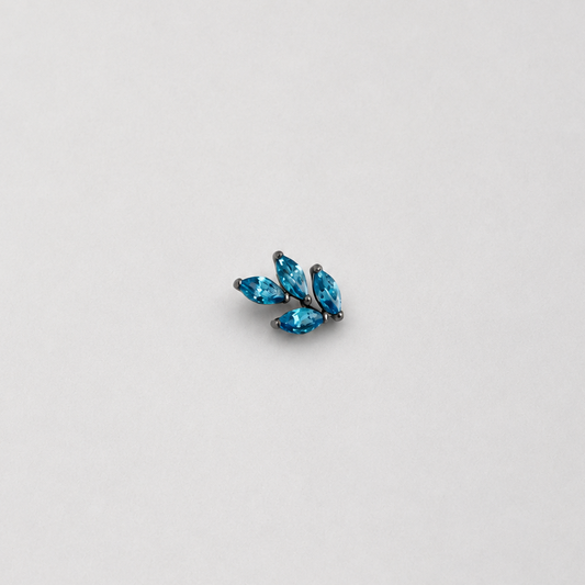 Piercing Branch Azul Sapphire - Titânio