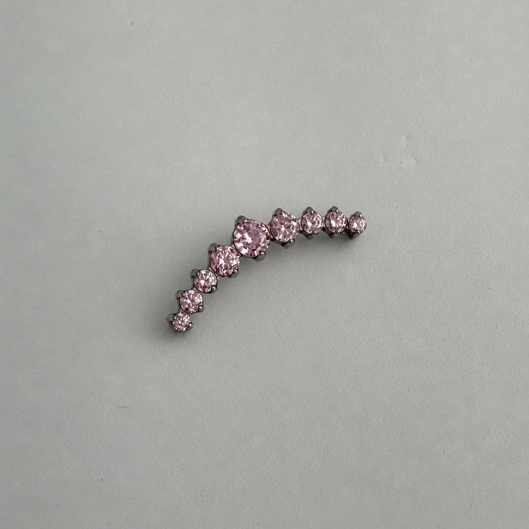 Piercing Harley Rosa - Titânio