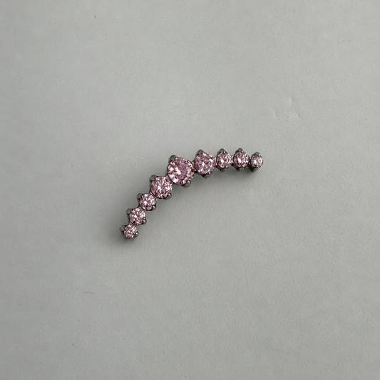 Piercing Harley Rosa - Titânio