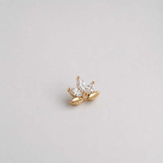 Piercing Arabesco PVD Dourado - Titânio