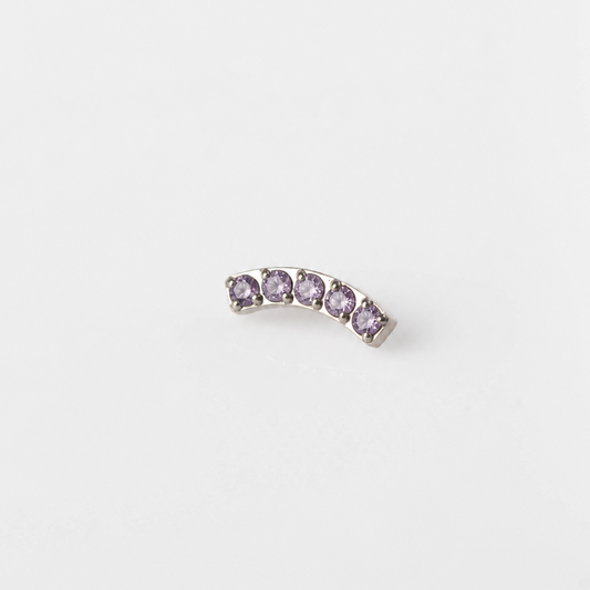 Piercing Mini Curves Roxo - Titânio