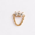 Piercing Aurenna PVD Dourado - Titânio