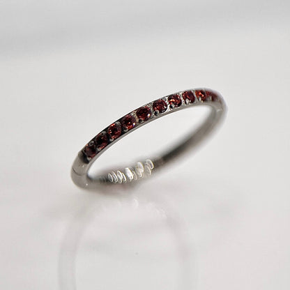 Piercing Argola Unic Vermelho- Titânio