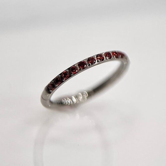 Piercing Argola Unic Vermelho- Titânio