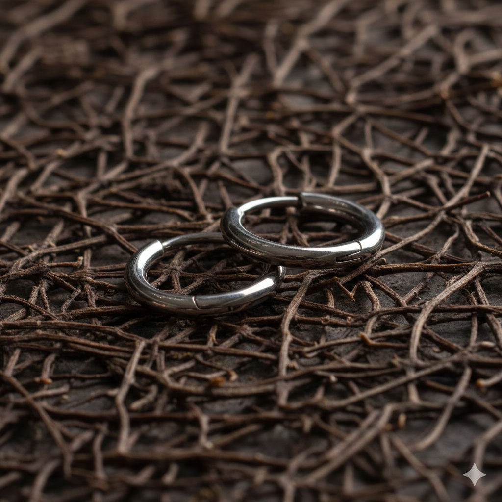 Brinco de Argola Lisa (par) - Titânio