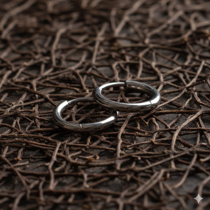 Brinco de Argola Lisa (par) - Titânio