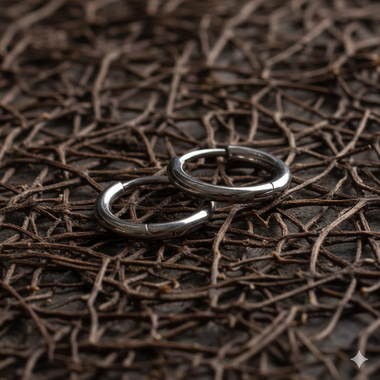 Brinco de Argola Lisa (par) - Titânio