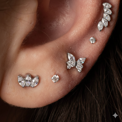 Brinco Marquise Trio (par) – Titânio