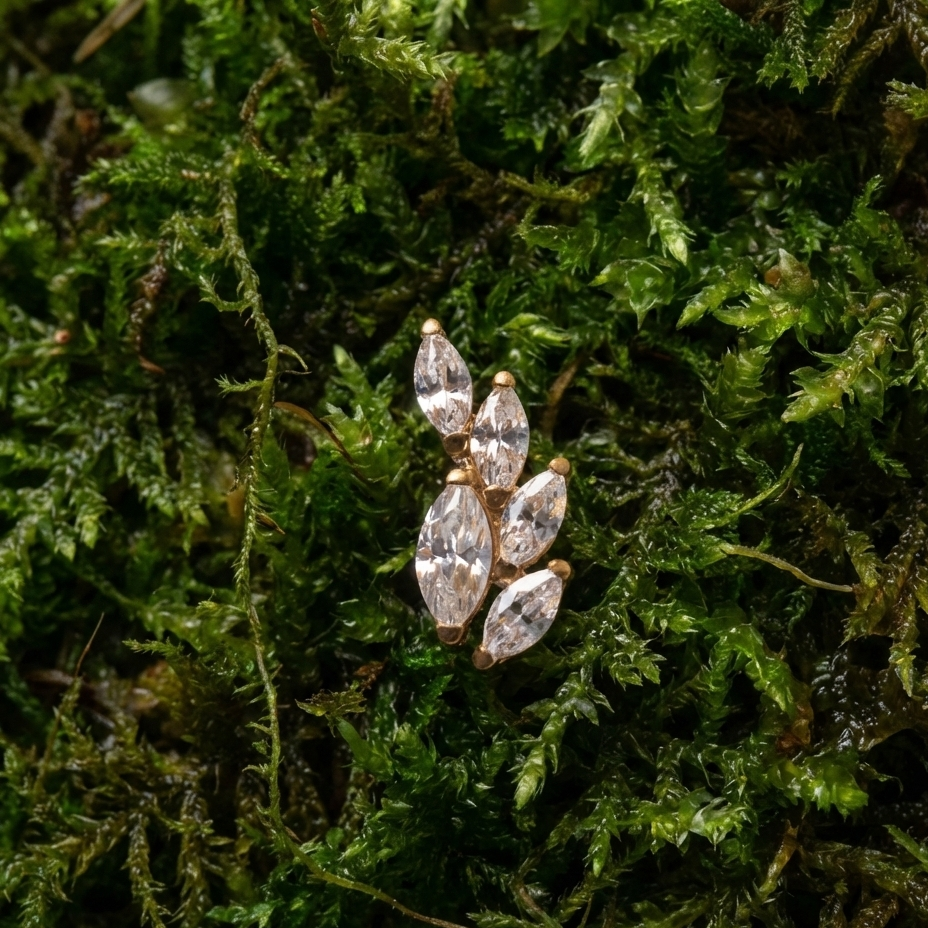 Piercing Lumen Ivy Dourado PVD – Titânio