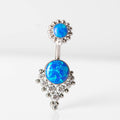 Piercing Mahara Azul - Titânio