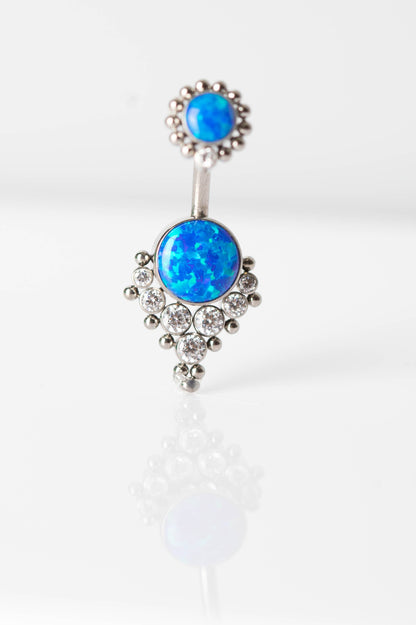 Piercing Mahara Azul -Titânio