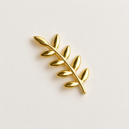 Piercing Leafy PVD Dourado - Titânio