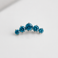 Piercing Crown Azul- Titânio