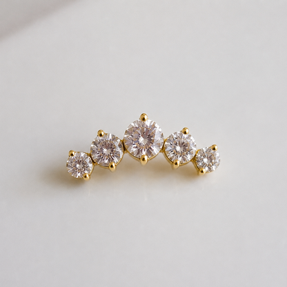 Piercing Crown PVD Dourado - Titânio