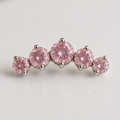 Piercing Crown Rosa - Titânio