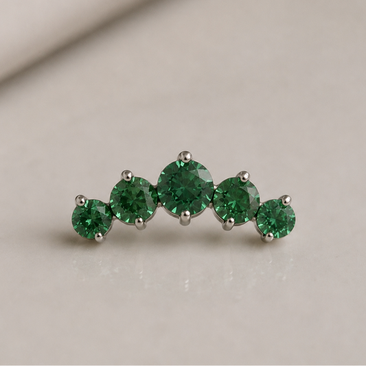 Piercing Crown Verde - Titânio
