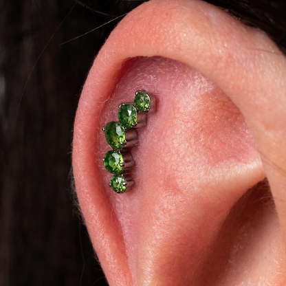 Piercing Crown Verde - Titânio