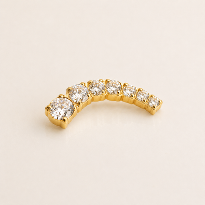 Piercing Comet Dourado PVD - Titânio