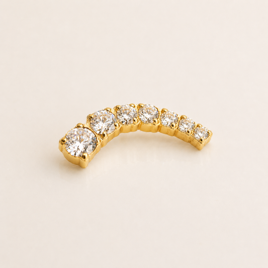 Piercing Comet Dourado PVD - Titânio