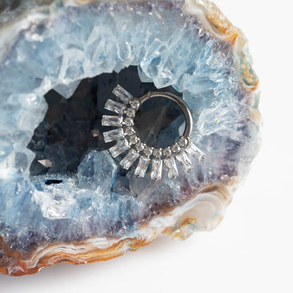 Argola Fine White - Titânio