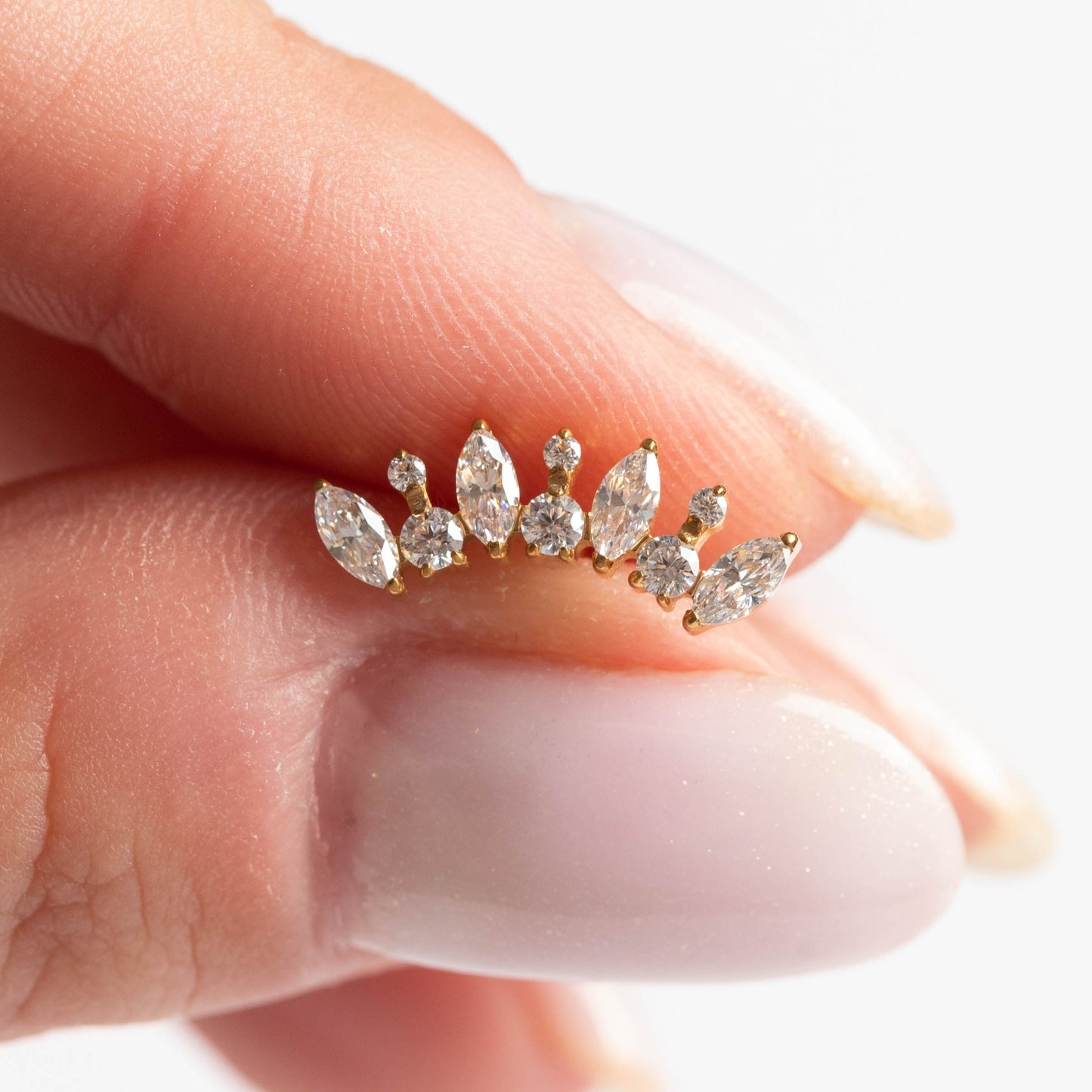 Piercing Celest Crown Dourado PVD – Titânio