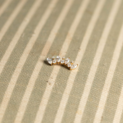 Piercing Celest Crown Dourado PVD – Titânio