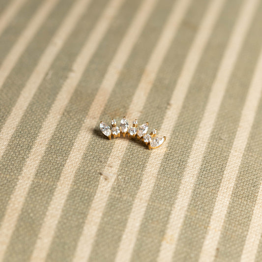 Piercing Celest Crown Dourado PVD – Titânio