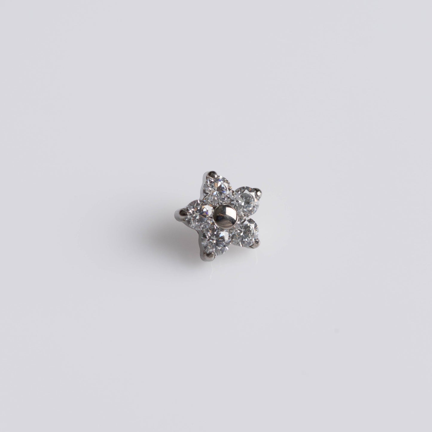 Piercing Star Flower Prata - Titânio