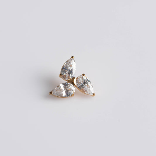 Piercing Triany PVD Dourado - Titânio