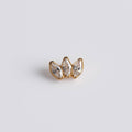 Piercing Flume White PVD Dourada - Titânio