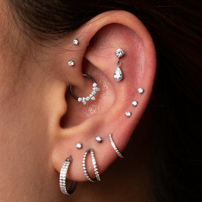 Piercing Argola Duplet - Titânio