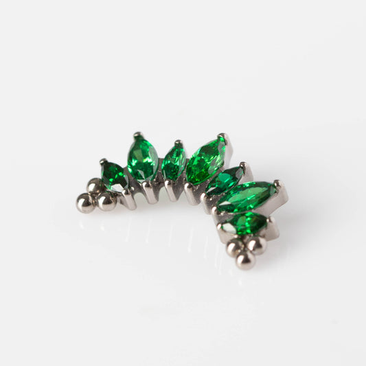 Piercing Amaya Boho Verde - Titânio
