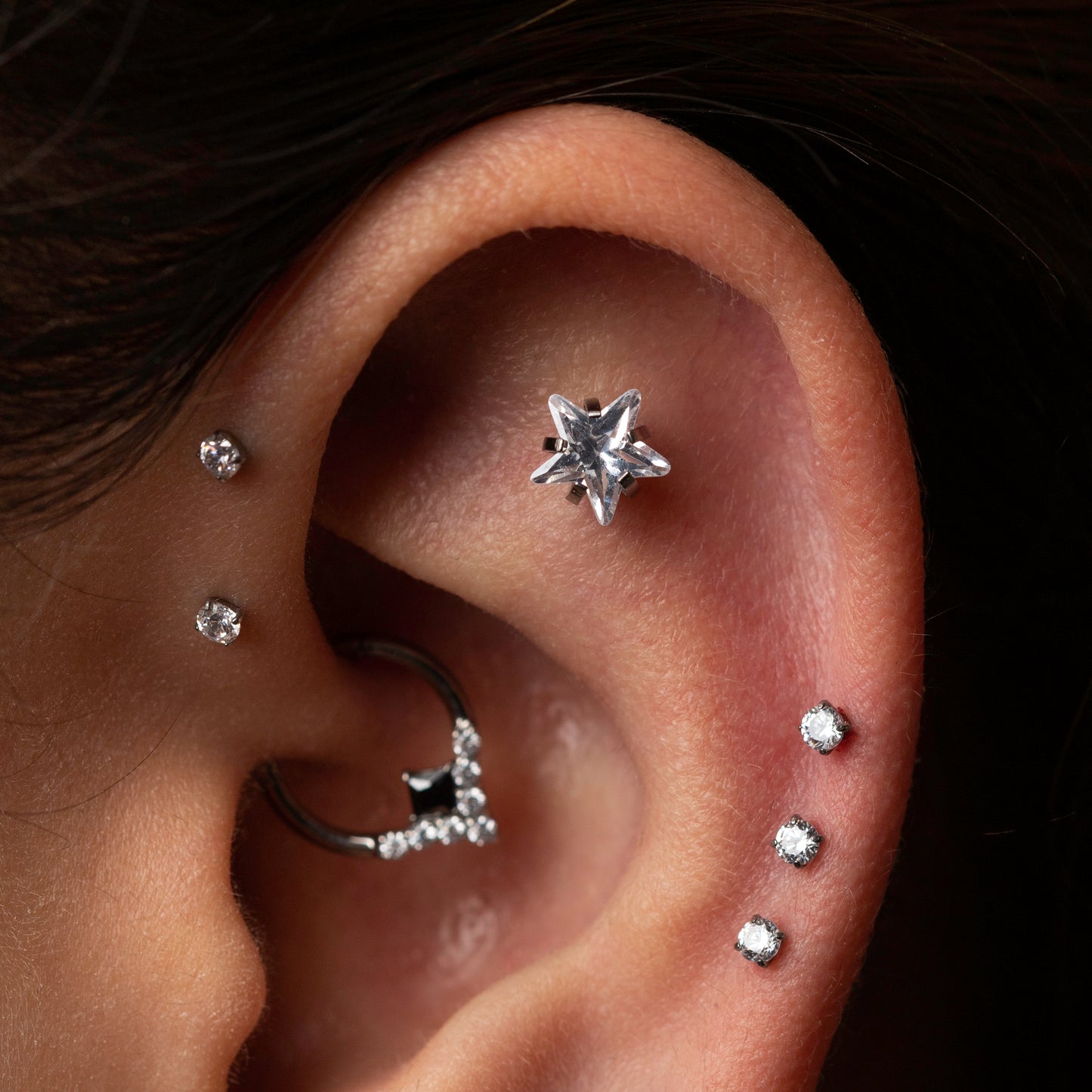 Piercing Ponto de Luz Estrela- Titânio