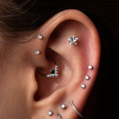 Piercing Ponto de Luz Estrela- Titânio