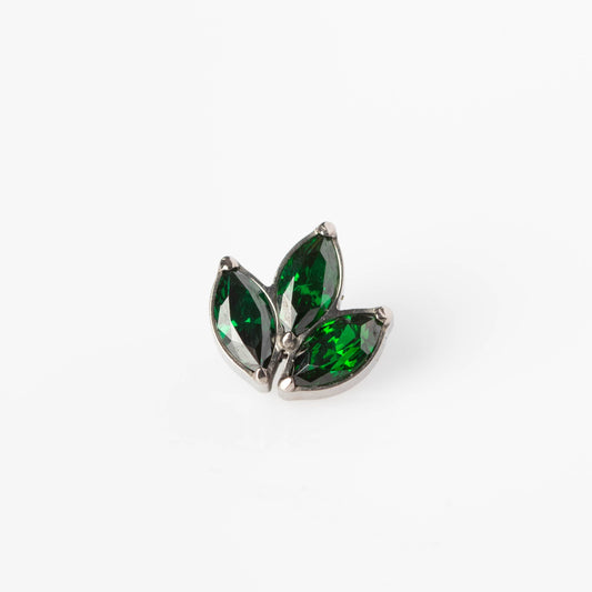 Piercing Lotus Verde - Titânio