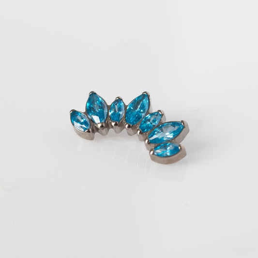 Piercing Akemi Azul - Titânio