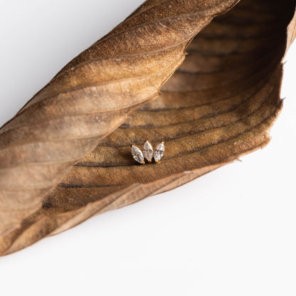 Piercing Aureon Trio Dourado PVD – Titânio