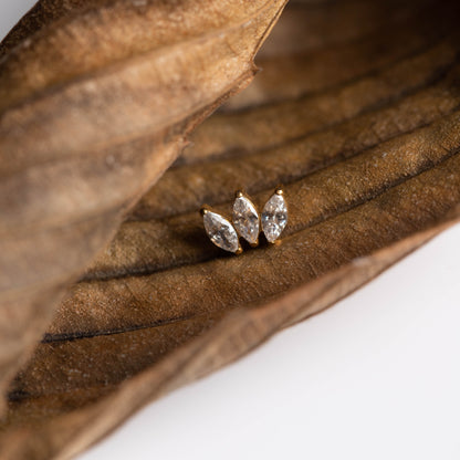 Piercing Aureon Trio Dourado PVD – Titânio