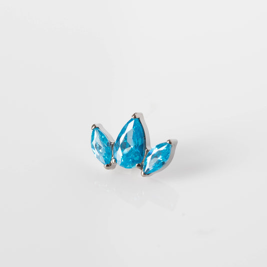 Piercing Elowa Azul - Titânio