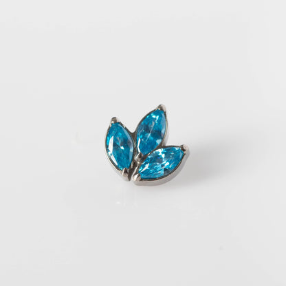 Piercing Lotus Azul - Titânio