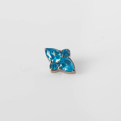 Piercing Tallya Azul - Titânio