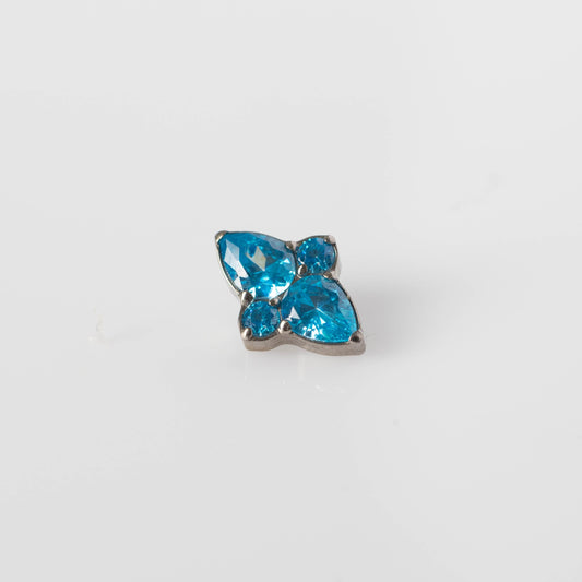 Piercing Tallya Azul - Titânio